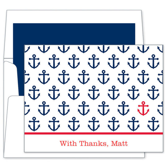 Anchor Repeat Folded Note Cards